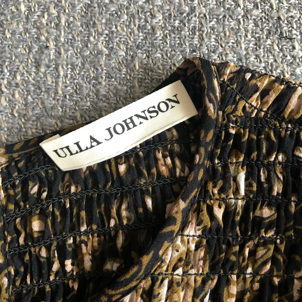 Ulla Johnson Black and Gold Floral Blouse - Picture 7 of 13